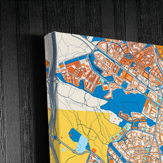 Majadahonda Spain Colorful City Map Canvas Print Detail