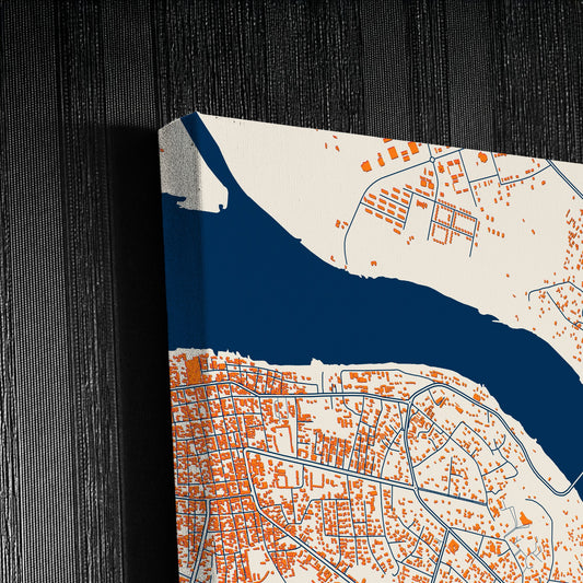 Makurdi Nigeria Colorful City Map Canvas Print Detail