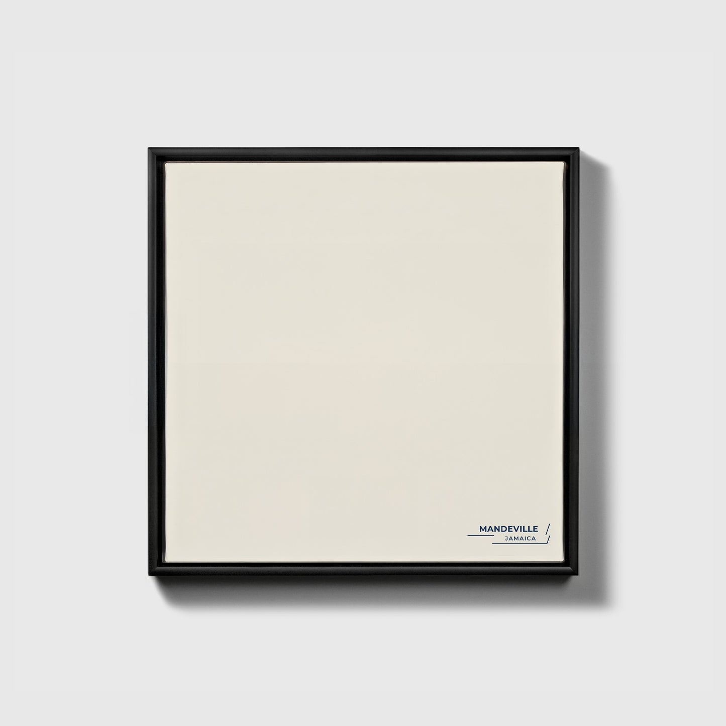 Mandeville Jamaica Colorful City Map Canvas Print • Black Framed