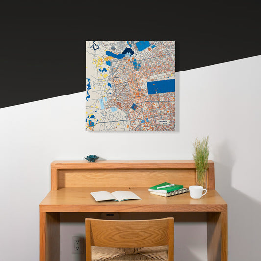 Maradi Niger Colorful City Map Canvas Print Scene
