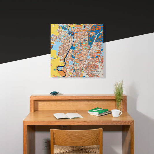 Marijampolė Lithuania Colorful City Map Canvas Print Scene