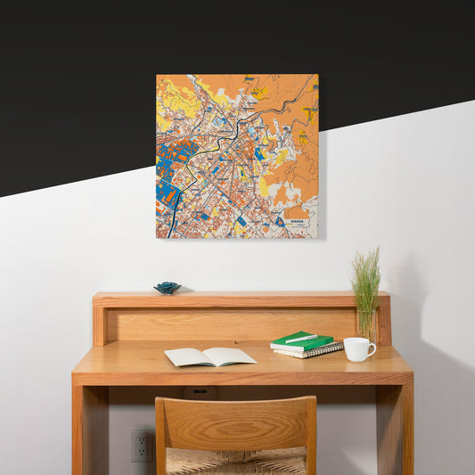 Massa Italy Colorful City Map Canvas Print Scene