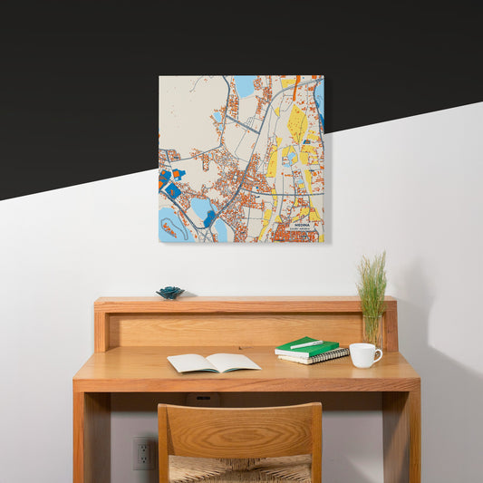 Medina Saudi Arabia Colorful City Map Canvas Print Scene