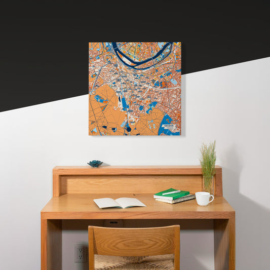 Meudon France Colorful City Map Canvas Print Scene