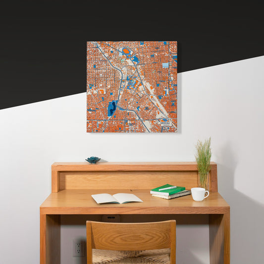 Mexicali Mexico Colorful City Map Canvas Print Scene