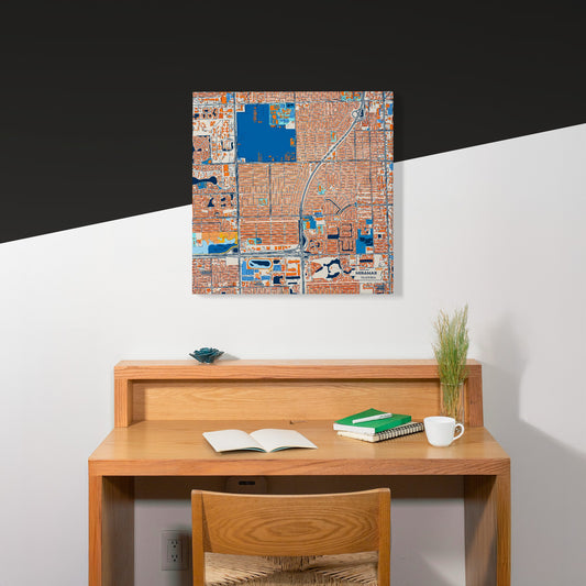 Miramar Florida Colorful City Map Canvas Print Scene