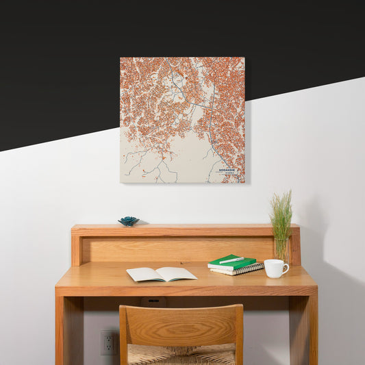 Modakeke Nigeria Colorful City Map Canvas Print Scene