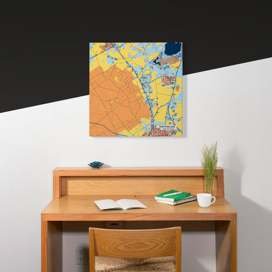 Montferland Netherlands Colorful City Map Canvas Print Scene