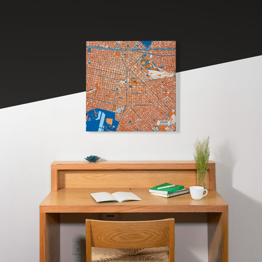 Moron Argentina Colorful City Map Canvas Print Scene
