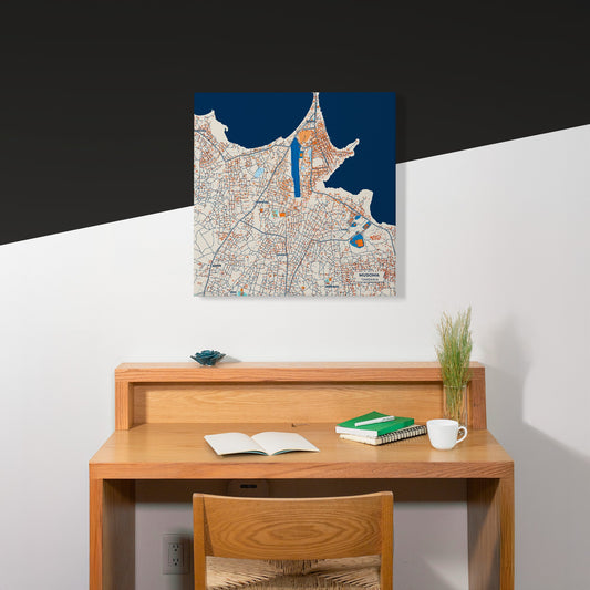 Musoma Tanzania Colorful City Map Canvas Print Scene