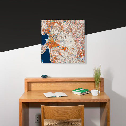 Mwanza Tanzania Colorful City Map Canvas Print Scene