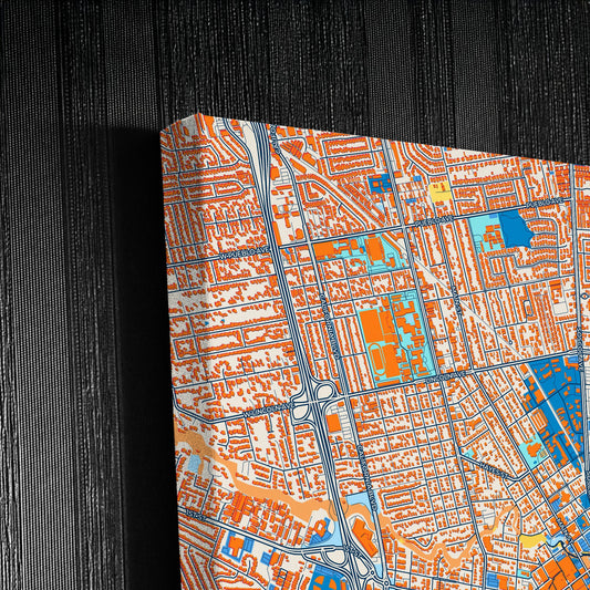 Napa California Colorful City Map Canvas Print Detail
