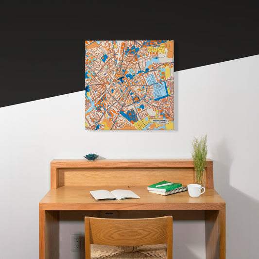Neumünster Germany Colorful City Map Canvas Print Scene