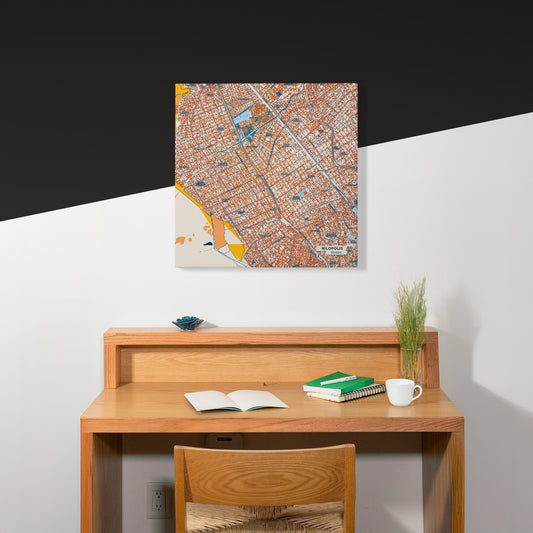 Nilopolis Brazil Colorful City Map Canvas Print Scene