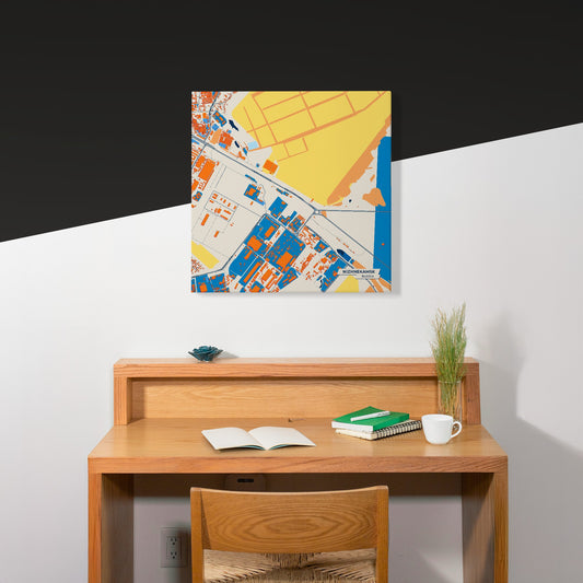 Нижнекамск Russia Colorful City Map Canvas Print Scene