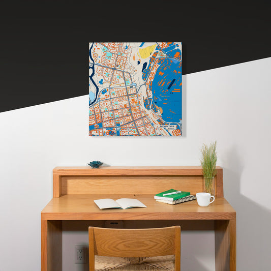 Нижний Тагил Russia Colorful City Map Canvas Print Scene