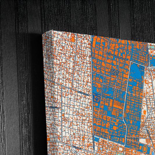 Omdurman Sudan Colorful City Map Canvas Print Detail