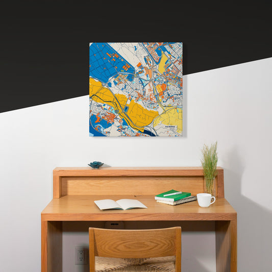 Paterna Spain Colorful City Map Canvas Print Scene