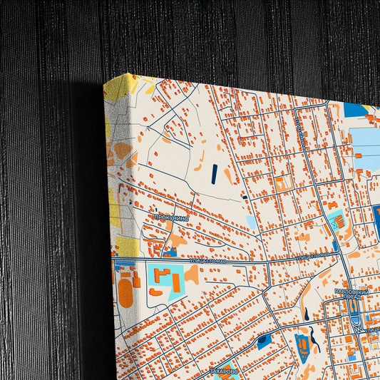 Павловский Посад Russia Colorful City Map Canvas Print Detail