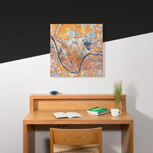 Périgueux France Colorful City Map Canvas Print Scene