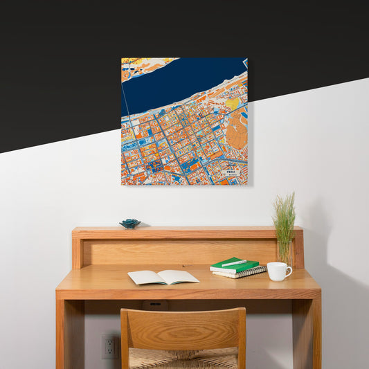 Пермь Russia Colorful City Map Canvas Print Scene