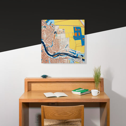 Первомайськ Ukraine Colorful City Map Canvas Print Scene