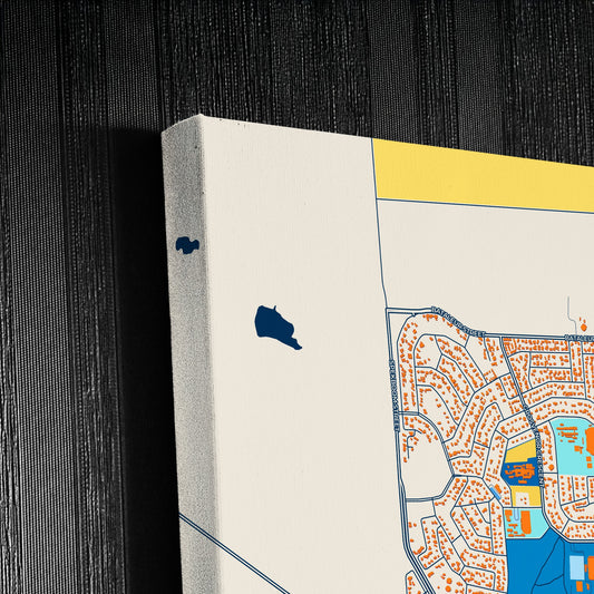 Phalaborwa South Africa Colorful City Map Canvas Print Detail