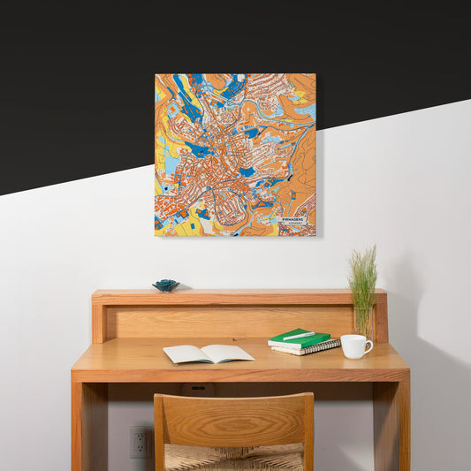 Pirmasens Germany Colorful City Map Canvas Print Scene