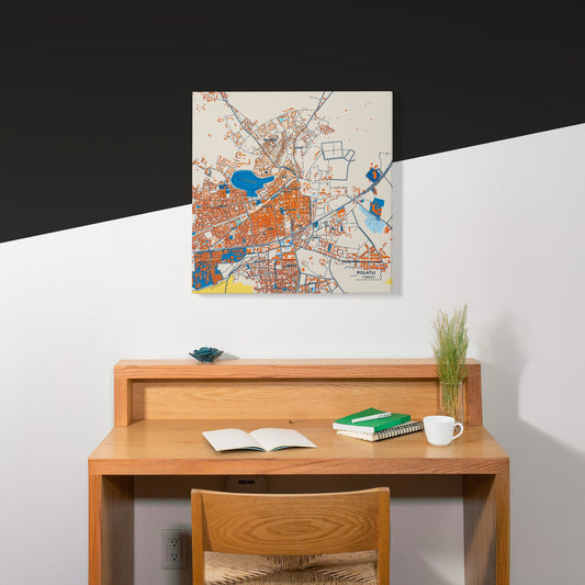 Polatli Turkey Colorful City Map Canvas Print Scene