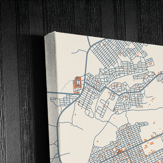 Port Sudan Sudan Colorful City Map Canvas Print Detail