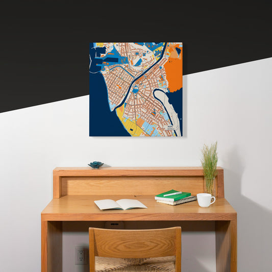Poti Georgia Colorful City Map Canvas Print Scene