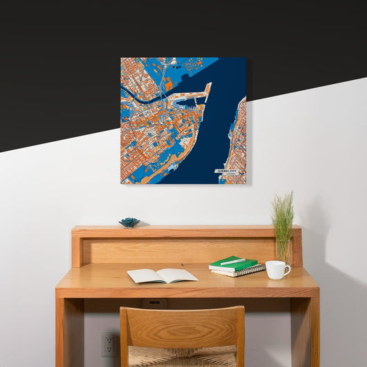Quebec City Canada Colorful City Map Canvas Print Scene