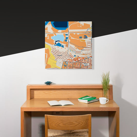 Ревда Russia Colorful City Map Canvas Print Scene