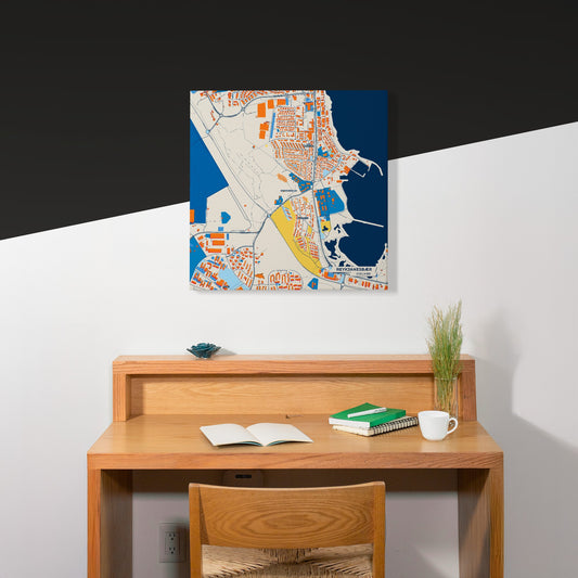 Reykjanesbær Iceland Colorful City Map Canvas Print Scene