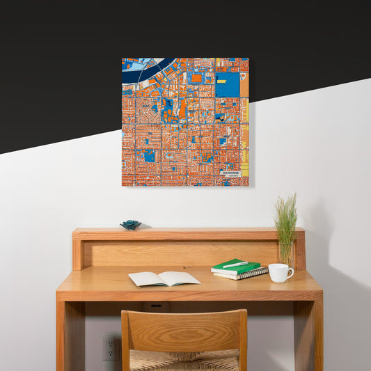 Richmond Canada Colorful City Map Canvas Print Scene