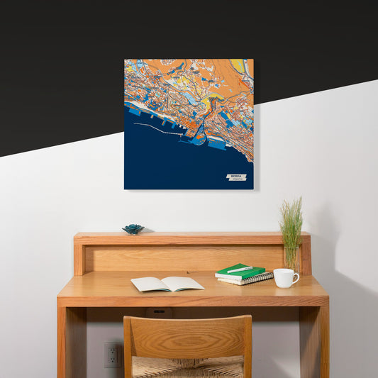 Rijeka Croatia Colorful City Map Canvas Print Scene