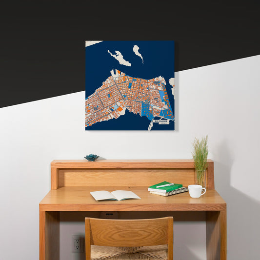 Rio Grande Brazil Colorful City Map Canvas Print Scene