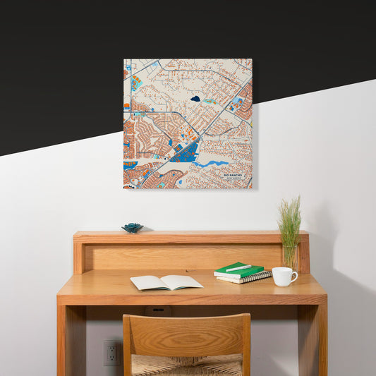 Rio Rancho New Mexico Colorful City Map Canvas Print Scene