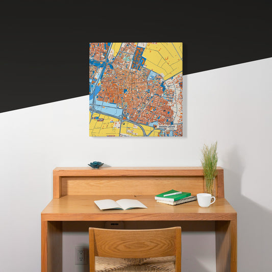 Rishon Lezion Israel Colorful City Map Canvas Print Scene