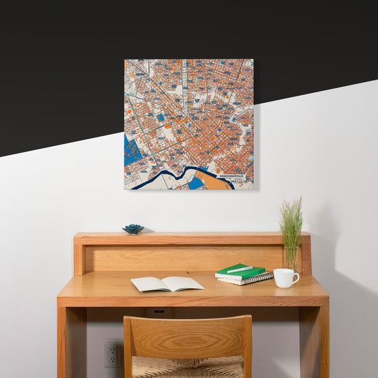 Rondonopolis Brazil Colorful City Map Canvas Print Scene