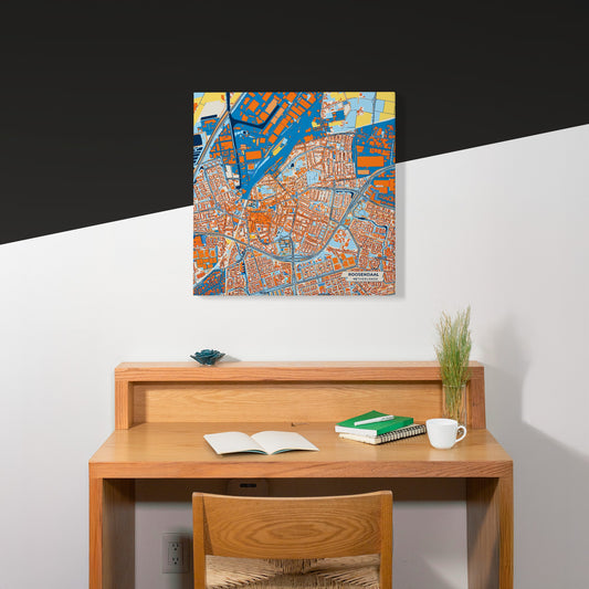 Roosendaal Netherlands Colorful City Map Canvas Print Scene