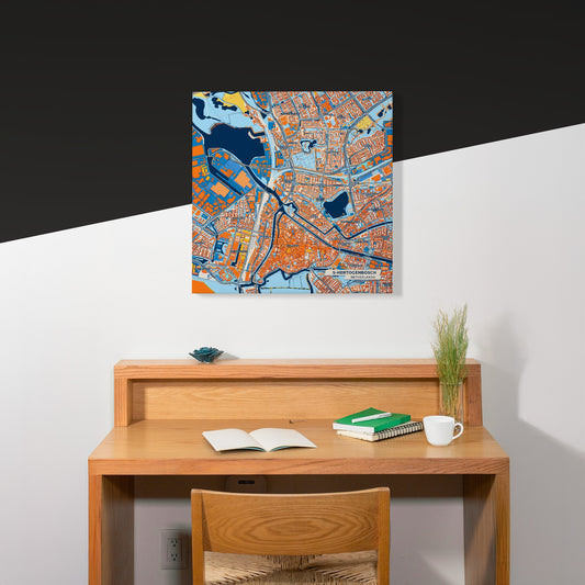 S-Hertogenbosch Netherlands Colorful City Map Canvas Print Scene