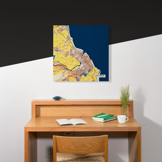 Saint-Benoît France Colorful City Map Canvas Print Scene