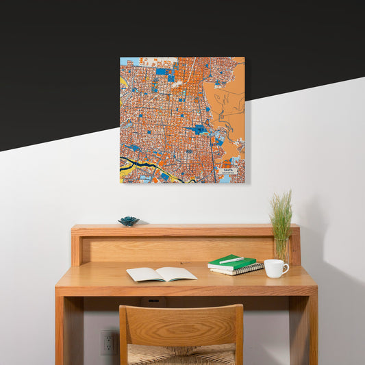 Salta Argentina Colorful City Map Canvas Print Scene