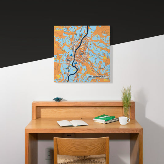 Sankt Johann Im Pongau Austria Colorful City Map Canvas Print Scene
