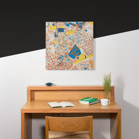 Сергиев Посад Russia Colorful City Map Canvas Print Scene