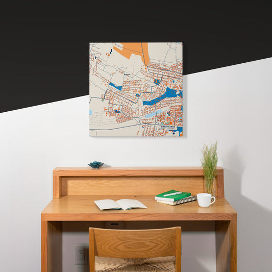 Шахтарск Ukraine Colorful City Map Canvas Print Scene