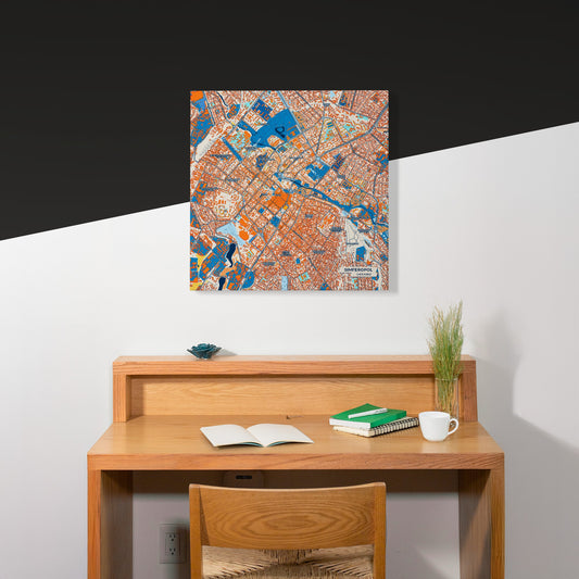 Сімферопол Ukraine Colorful City Map Canvas Print Scene