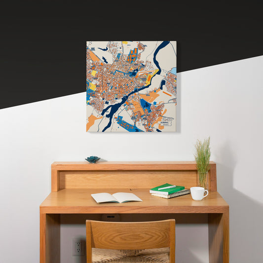 Sobral Brazil Colorful City Map Canvas Print Scene