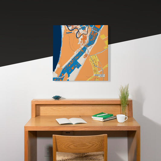 Сосновый Бор Russia Colorful City Map Canvas Print Scene